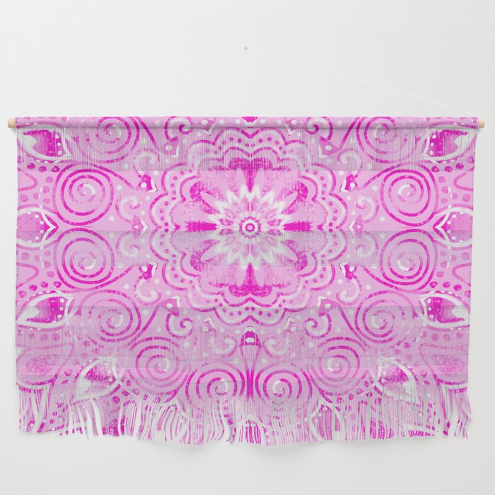 Dreaming in Pink, Mandala Art Wall Hanging