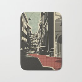 Bologna - retro card Bath Mat