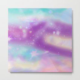 Dreamy Starry Sky_03 Metal Print | Lavender, Dreamy, Magicalrainbow, Digital, Clouds, Pastelcolors, Lilaccolor, Purple, Turquise, Pattern 