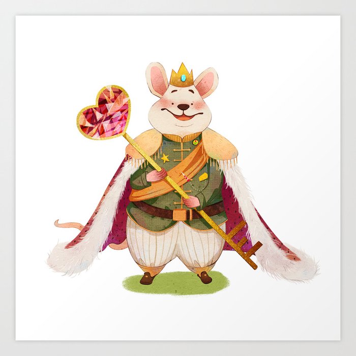 Mouse king original illustration Art Print by sunpine Society6