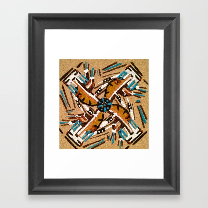 Indian Windmill design Framed Art Print