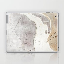 Feels: a neutral, textured, abstract piece in whites by Alyssa Hamilton Art Laptop & iPad Skin