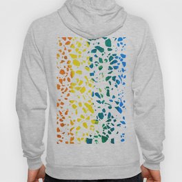 Abstract Terrazzo Mosaic Colorful Rainbow Pattern Hoody