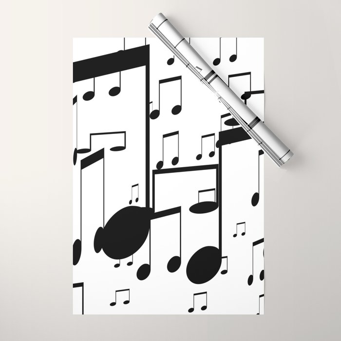 music notes Wrapping Paper by moveart | Society6