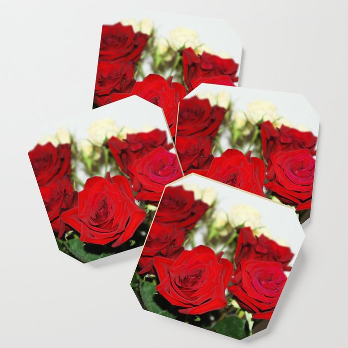 Red and yellow roses Coaster