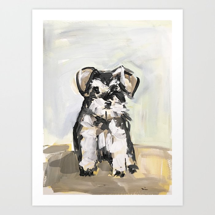 Little Schnauzer Art Print