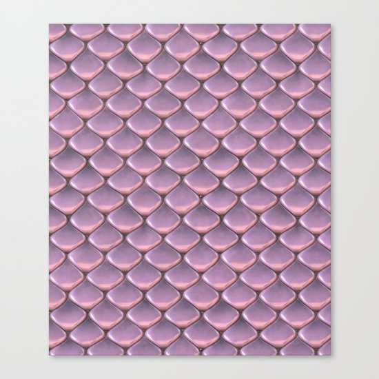 Pink Snake Skin mermaid scales Canvas Print