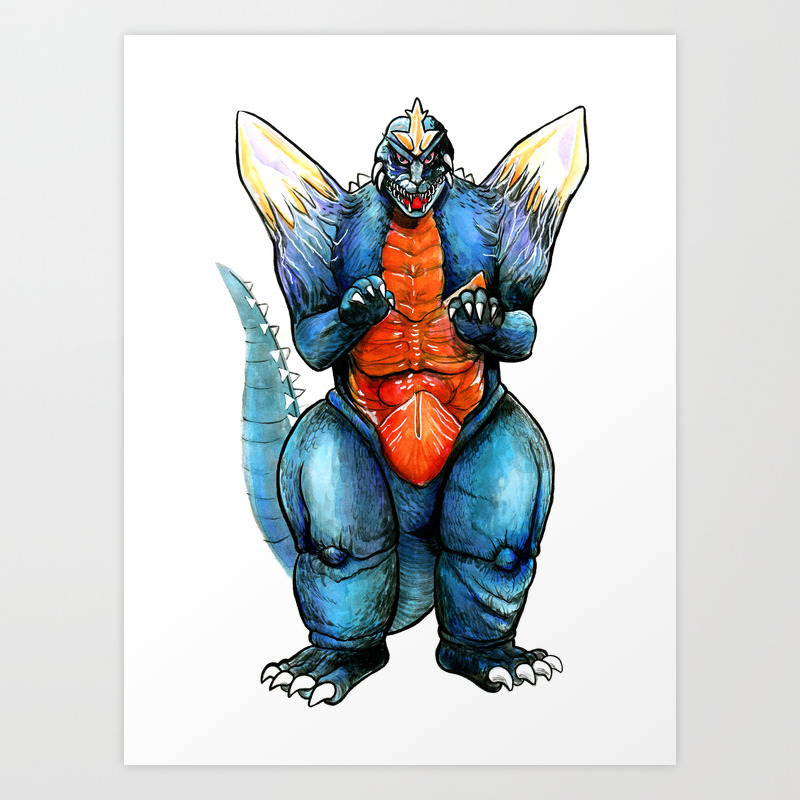 Space Godzilla Art Print By Mariessa | Society6