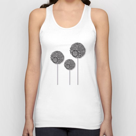 Black Dandelion Unisex Tank Top