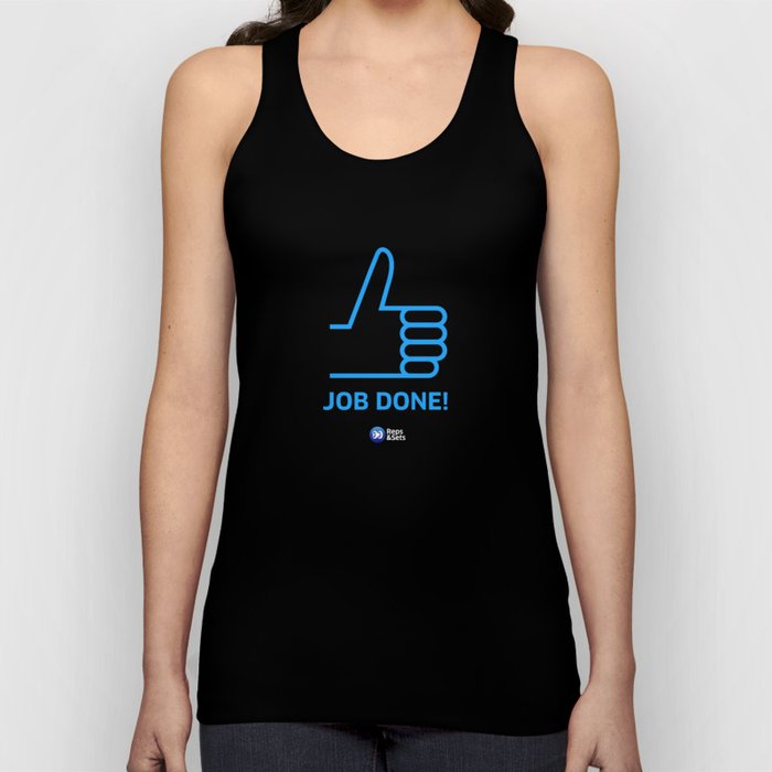 Job Done Tank Top | Graphic-design, Fitness, Workout, Training, Exercise, Bodybuilding, Gym