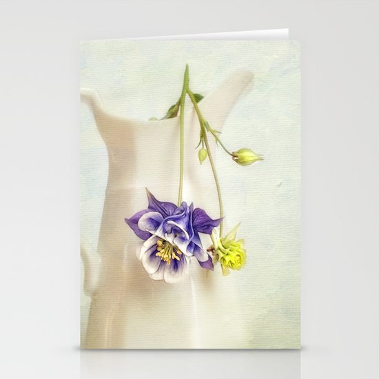 still life with Aquilegia Stationery Cards