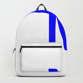LETTER M (BLUE-WHITE) Backpack | Simplistic, Minimalism, Alphabet, Text, Letters, Typography, Blue, Minimalist, Letterm, Initial 