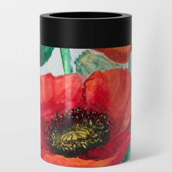 Red Poppy Can Cooler