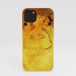 Golden Hippo iPhone Case