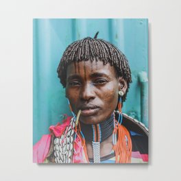Tmesay Tribeswoman Metal Print | Color, Tribe, Vintage, Portrait, Ethiopia, Adventure, Photo, Africa, Travel, Curated 