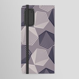 Mid-Century Modern Hexagonal Shapes Pattern - Voilet Android Wallet Case