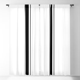 Black And White Stripes Blackout Curtain