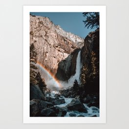 Yosemite Falls Rainbow Art Print