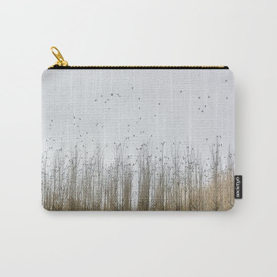 Wild Birds Flying. Foggy Sunrise Carry-All Pouch
