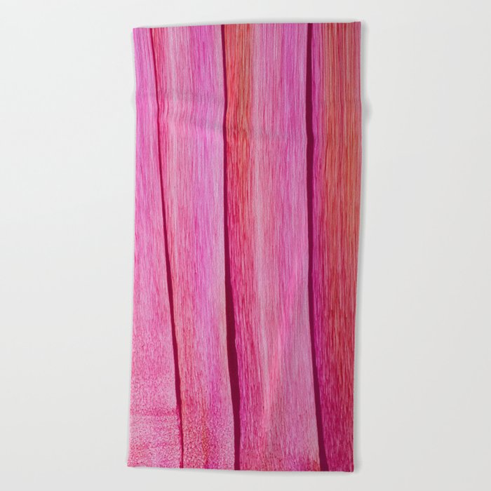 Abstract painting with fuchsia and pink colors Beach Towel
