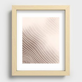 waves line abstract natural color Recessed Framed Print