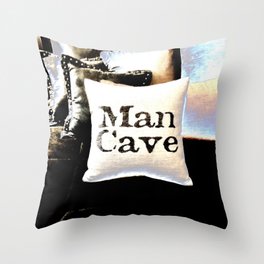 Man Cave Throw Pillow