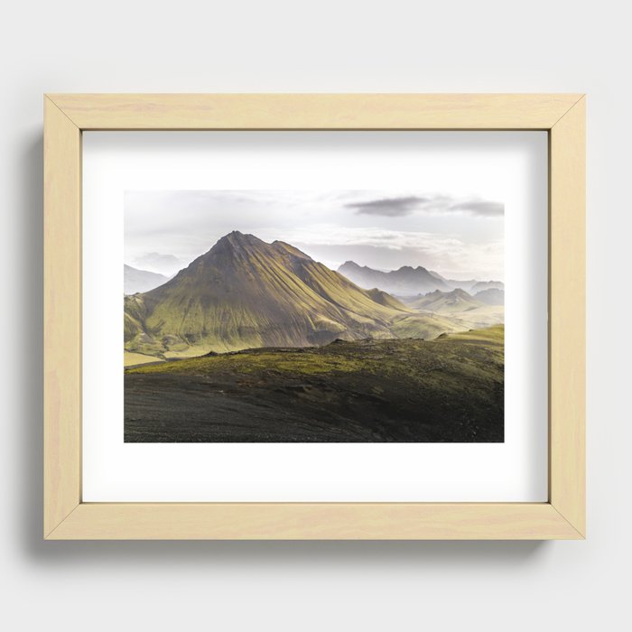 Volcano Iceland Art Print Recessed Framed Print