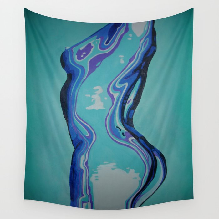 Moulded Glass Beautiful Nude Abstract  Wall Tapestry