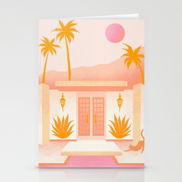 Palm Springs Home – Tangerine Stationery Cards