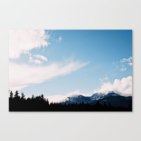 Clouds over the Mountains Canvas Print