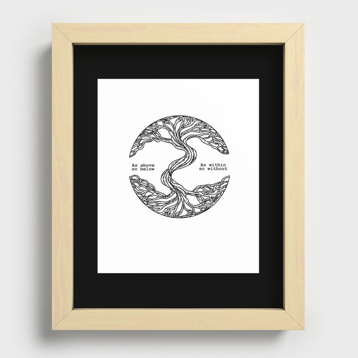 World Tree - As above so below Recessed Framed Print