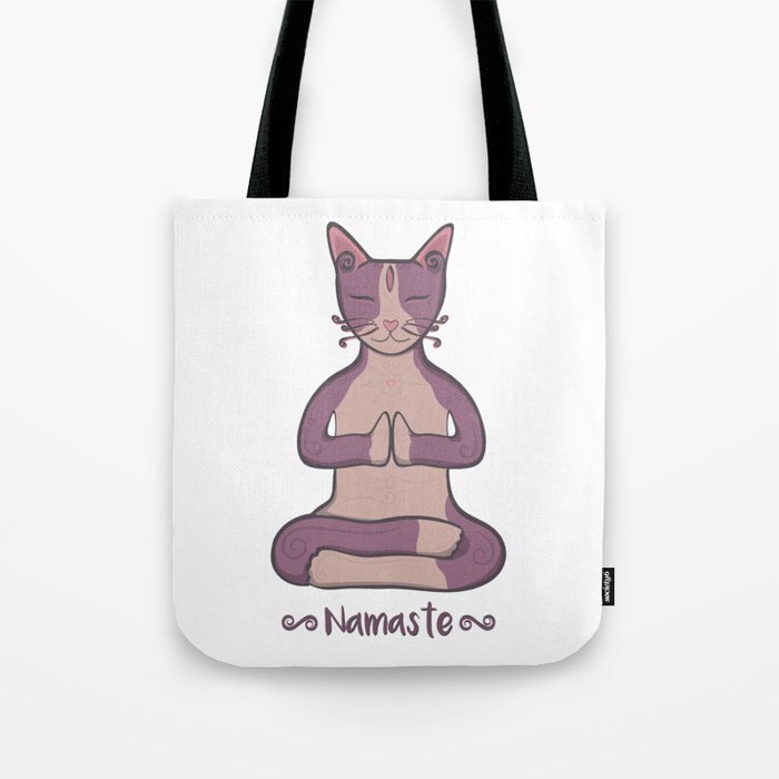 Namaste Cat Tote Bag