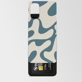 Retro Abstract Seamless Pattern Teal and Cream Android Card Case