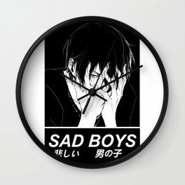 Sad Boys Wall Clocks For Any Decor Style Society6