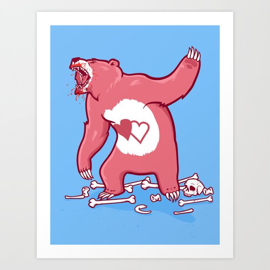 Terror Bear Art Print