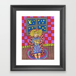 Sleeping In Our Chair Framed Art Print