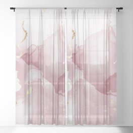 Pink Explanation Sheer Curtain