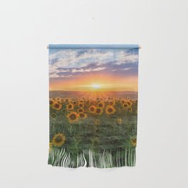 Sunset over sunflowers	 Wall Hanging