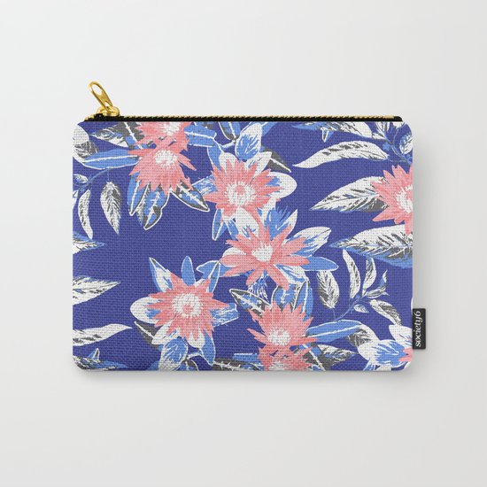 Vintage Flower Pattern Carry-All Pouch