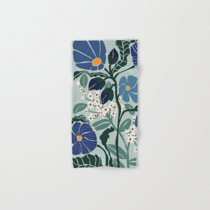 Klimt flowers light blue Hand & Bath Towel