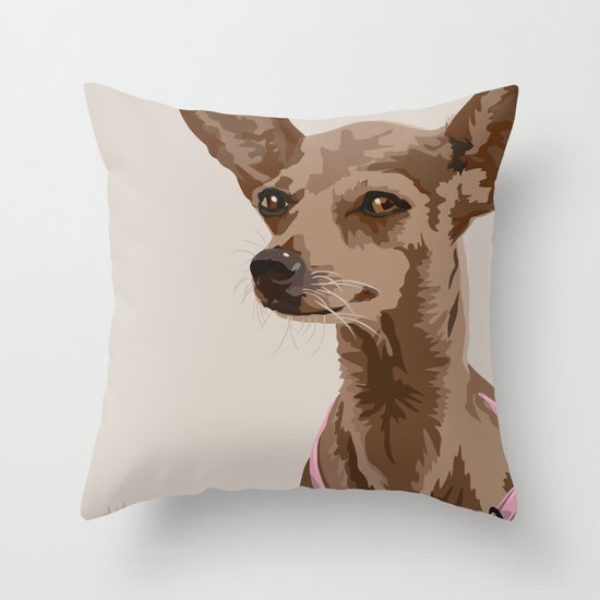 Macy the Chihuahua Dog Throw Pillow