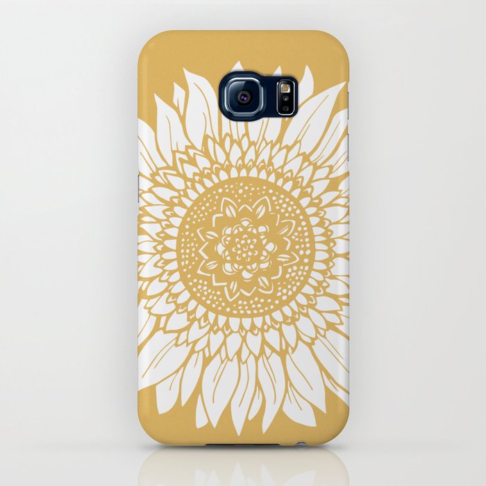 yellow sunflower drawing iphone case