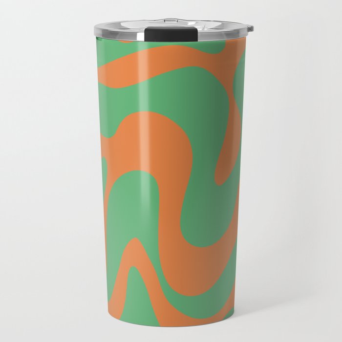 16 Abstract Swirl Shapes 220711 Valourine Digital Design Travel Mug