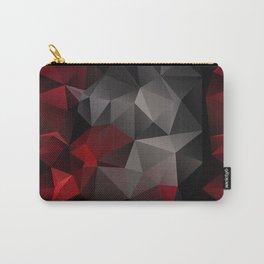 Polygon red black triangles . Carry-All Pouch