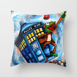 Muppet Who - The eleventh doctor. Throw Pillow