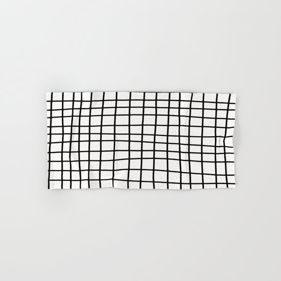 Handdrawn Grid Hand & Bath Towel