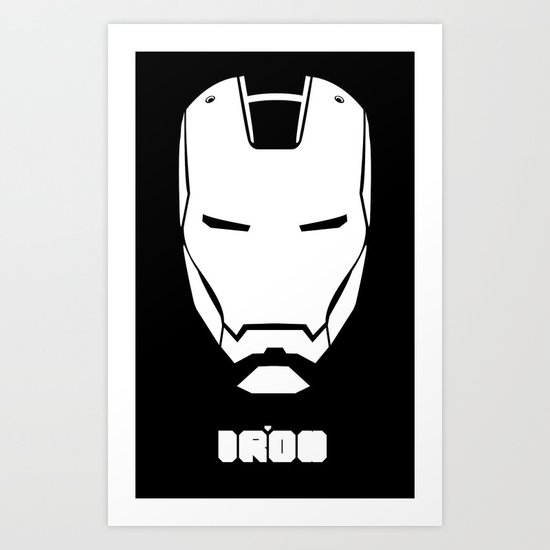 IRON MONOCHROME Art Print
