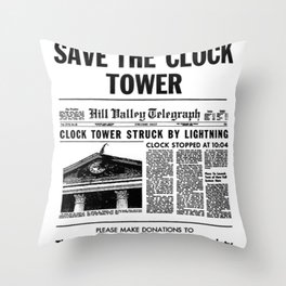 Save the Clock Tower Throw Pillow