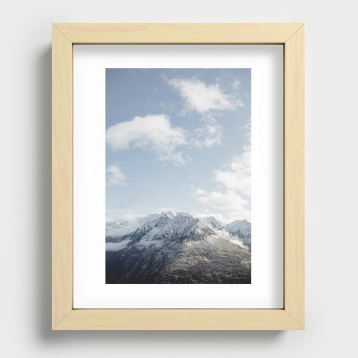 Alps in Winter Recessed Framed Print