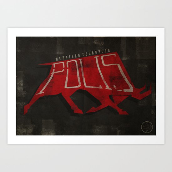 Stop Police Brutality (Hentikan Keganasan Polis) Art Print